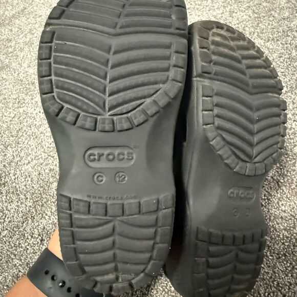 CROCS Black Sandals Sz 12 - Picture 5 of 5